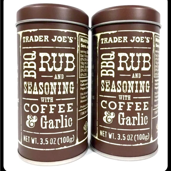 2X Trader Joe's BBQ Rub & Seasoning with Coffee & Garlic 3.5oz Can - Picture 1 of 2